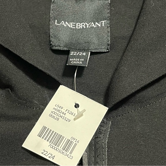 Lane Bryant Black Hooded Full Zip Jacket with Mesh Short Sleeve Size 22/24 - Picture 2 of 9